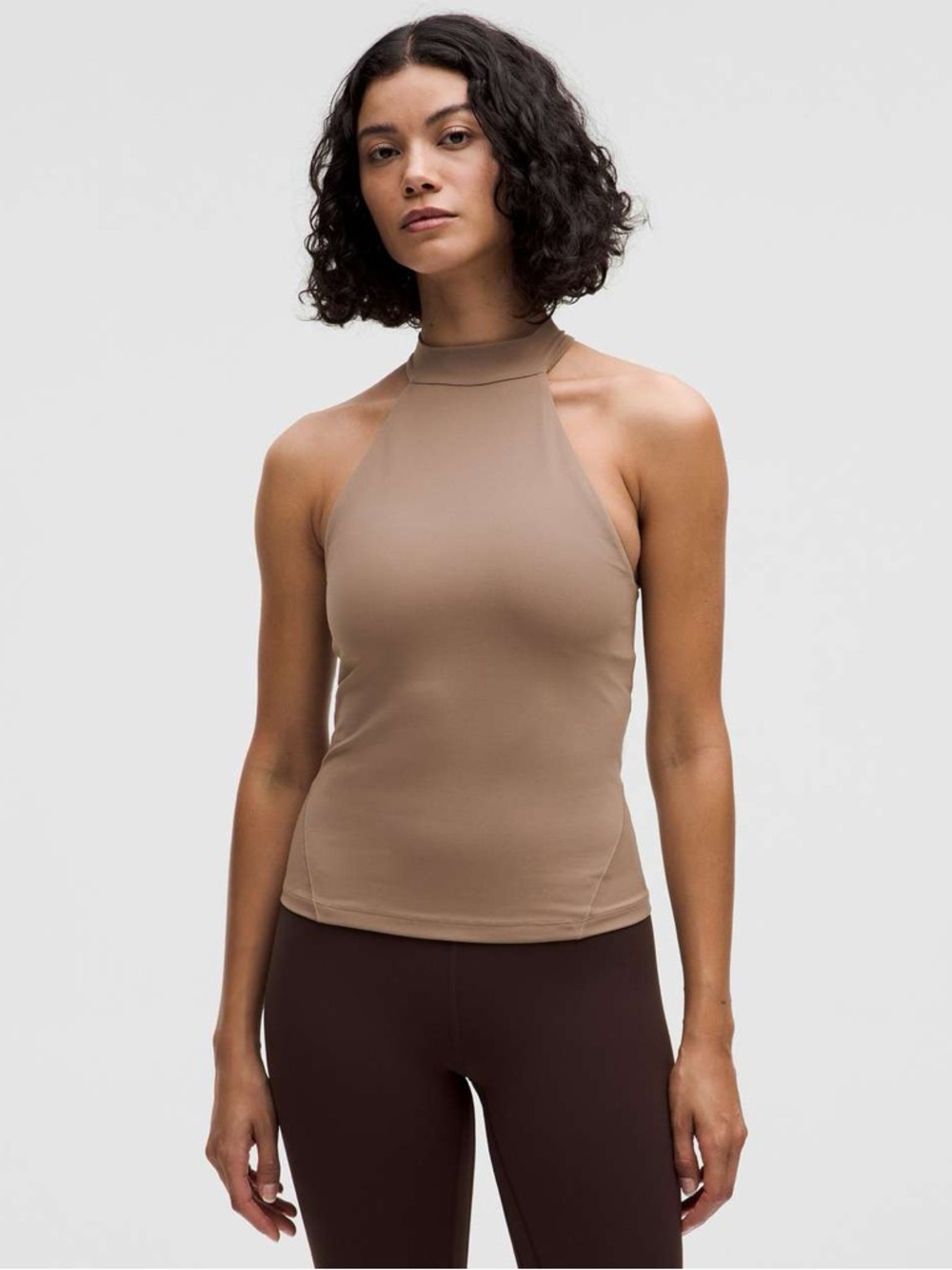 Lululemon Align High-Neck Halter Tank Top *A/B Cup Taupetastic Size 8 - Picture 5 of 7